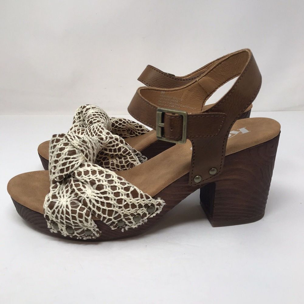 Kork Ease Natalia Women’s Slingback Sandals Platform Block Heel Crochet Size 8M - Picture 5 of 10